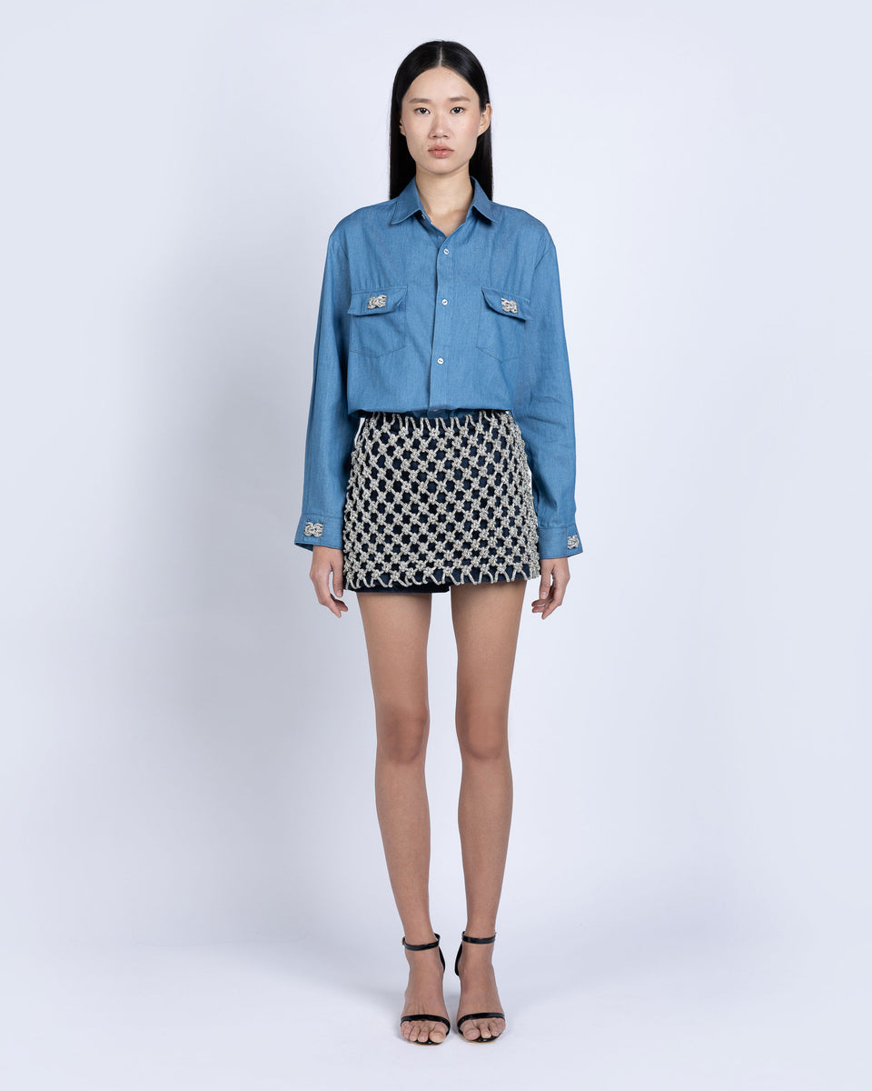 DISAYA l Denim Macrame Shirt