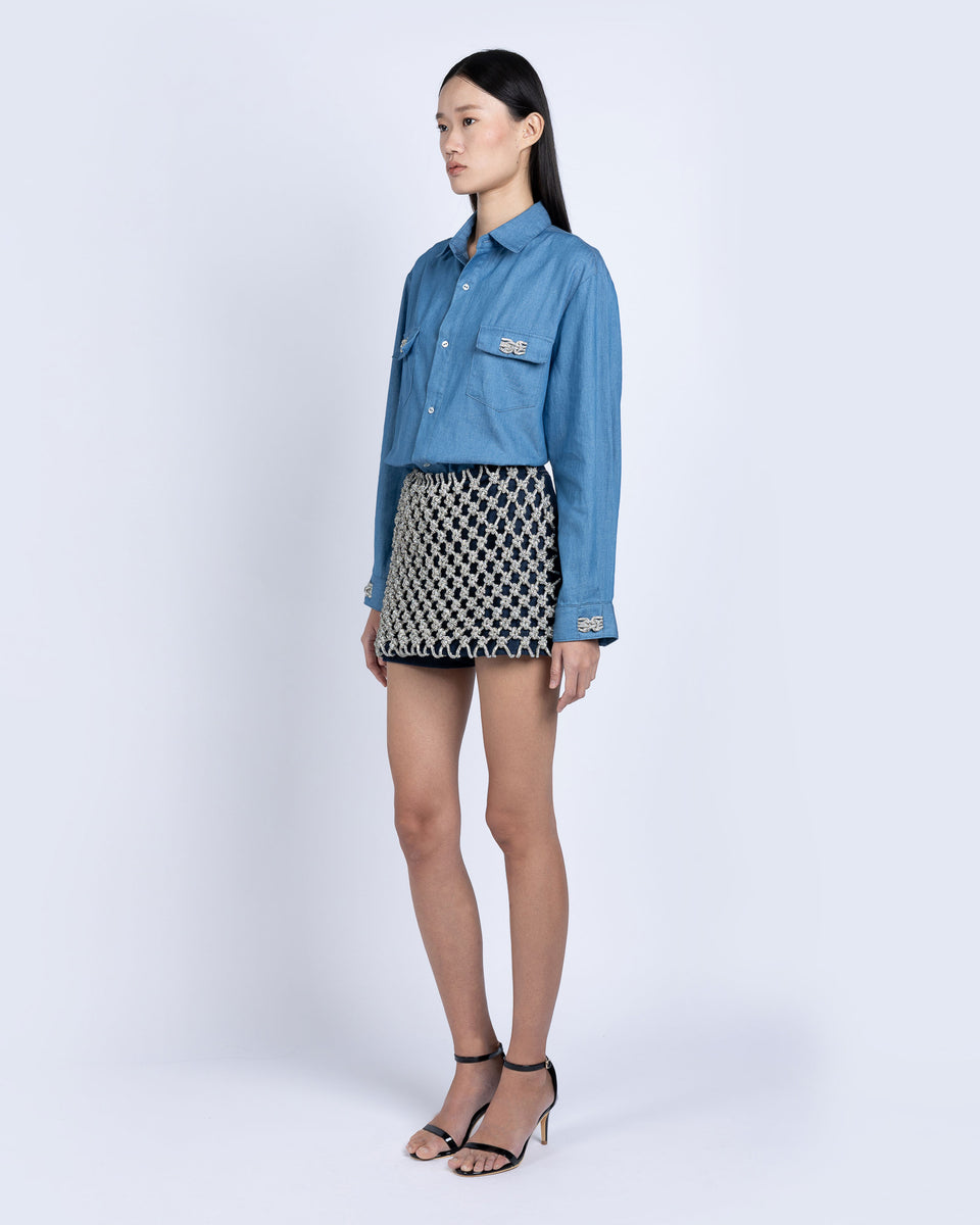 DISAYA l Denim Macrame Shirt